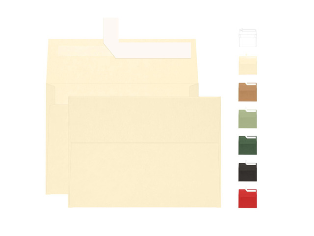 A7 Ivory Envelopes 100 Pack, 5.25 x 7.25 in, 120GSM 5x7 Self Seal Cream Envelopes for Invitation, 5x7 Cards, Wedding, Graduation, Mailing