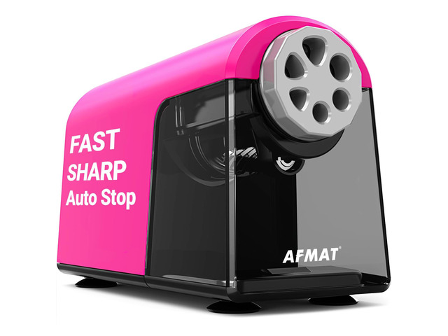 PSX2 Electric Pencil Sharpener Heavy Duty, 6 Holes, Auto Stop Pencil Sharpeners for School, Classroom Electric Sharpener for 6-11mm Colored...