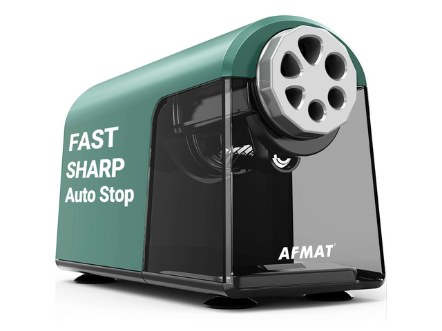 PSX2 Heavy Duty Electric Pencil Sharpener 6 Holes, Classroom Pencil Sharpener for 6-11mm Pencils, Auto Stop, Super Fast, Save Pencils, School...