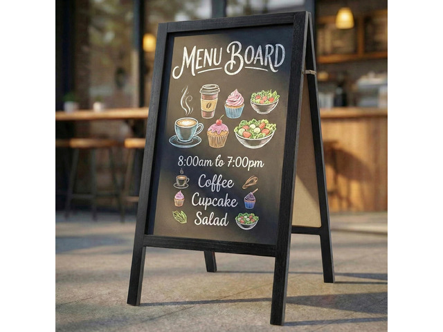 A Frame Chalkboard Signs 40'x20', Extra Large Chalk Board, Black Double-sided Chalkboard Easel Sign, Large Writing Area, Easy to Move and Set Up,...
