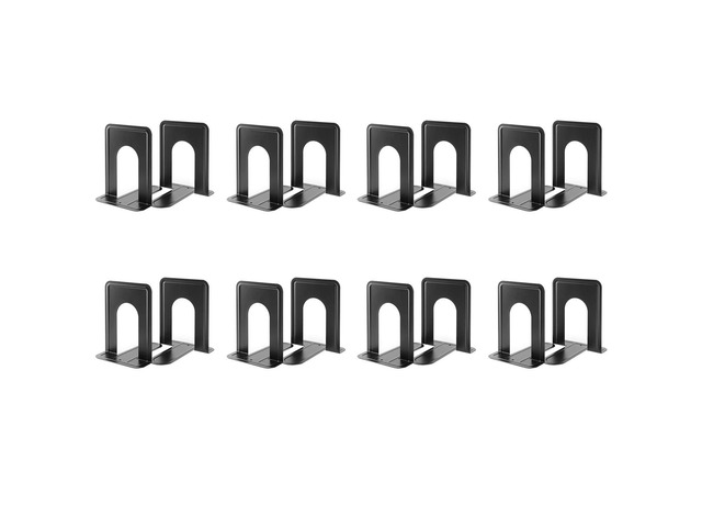 Book Ends Universal Premium Bookends for Shelves, Non-Skid Bookend Heavy Duty Metal Book Stopper for Books/Movies/CDs/Video Games, 6 x 4.6 x 6 in,...