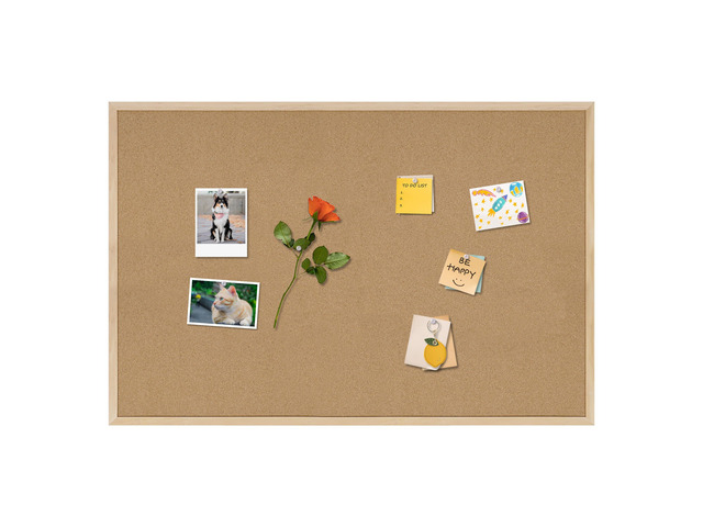 36x24 Cork Board for Office with Pin Oak Wood Boards Cork Board Bulletin Board,Message Board or Vision Board Decoration