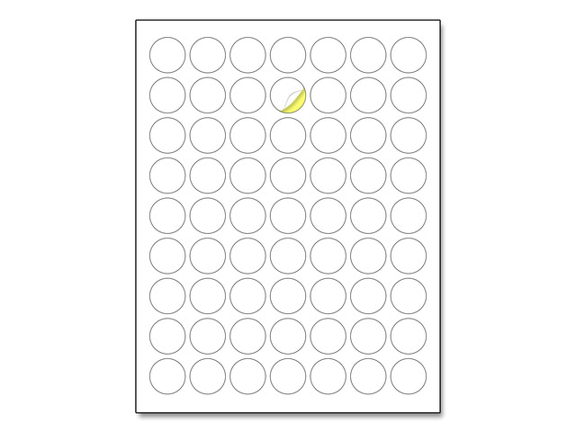 1 inch Round Labels Printable Circle Stickers - 8.5' x 11', 200 Sheets Laser/Inkjet Printing, comes with Print Templates