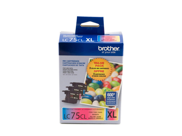 LC753PKS XL High Yield 3 Pack - 1 Each LC75C, LC75M, LC75Y Ink, Yellow/Cyan/Magenta