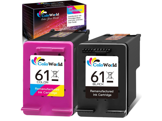 Ink Cartridge Replacement for HP 61 Ink Cartridge Combo Pack Fit for Envy 4500 4502 5530 DeskJet 2512 1512 2542 2540 2544 3000 3052a OfficeJet 4630...