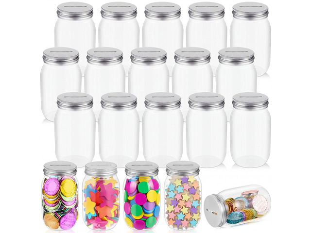 48 Pcs Coin Jars for Behavior Tokens Bulk Plastic Reward Jars for Kids Token Classroom Behavior Management Back to School Supplies Teacher Tools