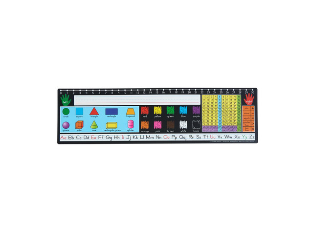 Zaner-Bloser Desktop Reference Nameplates, 24-Pack Ages 5+, Kindergarten+, Self-Adhesive Plastic with Number Line, Colors and Shapes, Traditional...