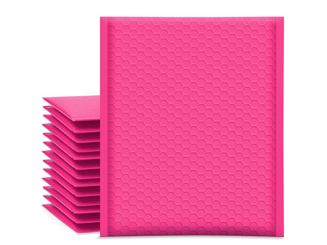Bubble Mailers 8.5x12' 25 Pack Usable Size 8.5x11' Hot Pink Padded #2 Waterproof Self Seal Adhesive Medium Padded Envelopes for Small Business Bulk...