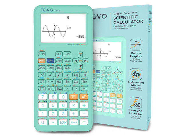 TOVO Scientific Calculator with Graphic Functions, 360+ Functions Graphing Calculator for Students, Large 3' Screen Multi-Mode Scientific...