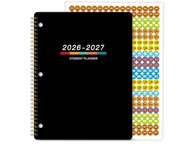Student Planner 2026-2027 - Monthly and Weekly School Planner 2026-2027 Monthly Tabs & Stickers, July 2026 - June 2027, 11' × 9', Academic Planner...