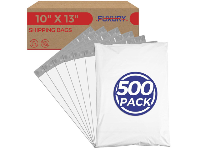 Poly Mailers 10x13' 500pcs, Shipping Bags Bulk for Clothes,White Waterproof Self Seal Mailing Envelopes,Strong Adhesive Packaging Mailers Poly Bags...