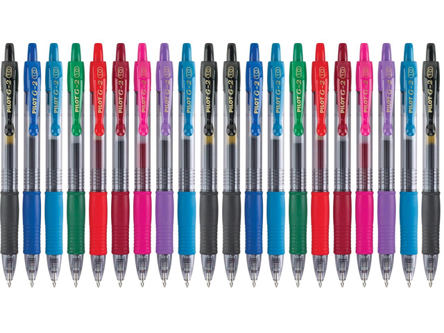 G2 Premium Retractable Gel-Ink Rolling Ball Pens,Bold Point (1.0mm),1.0 Gel Pens,Assorted - Ideal for School,Journaling,& Office Writing,(Pack of 20)
