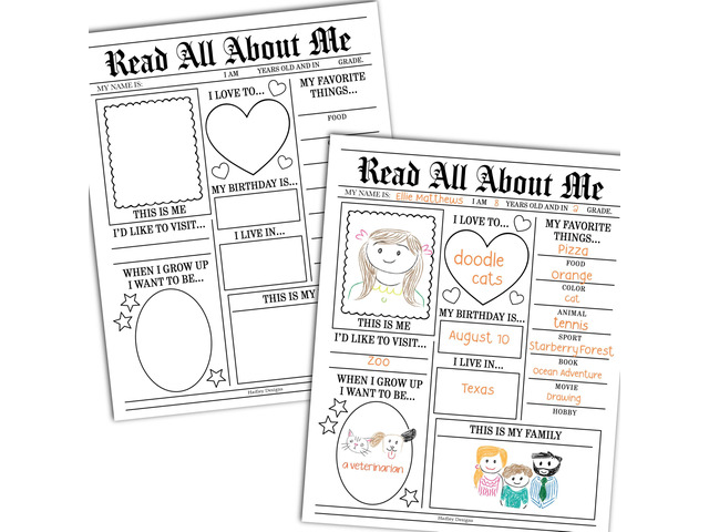 20 All About Me Posters Elementary Classroom Decor, Star Student Poster 100 Days of School Items, Student of the Week Poster Elementary Classroom...