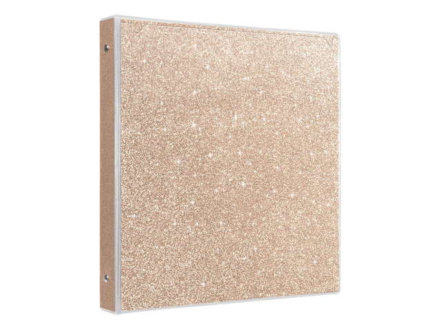 3 Ring Binders 1 Inch Sparkly Binder 1 Inch to Hold 300 Sheets, Fashion Binder Back to School Supplies, Rose Gold