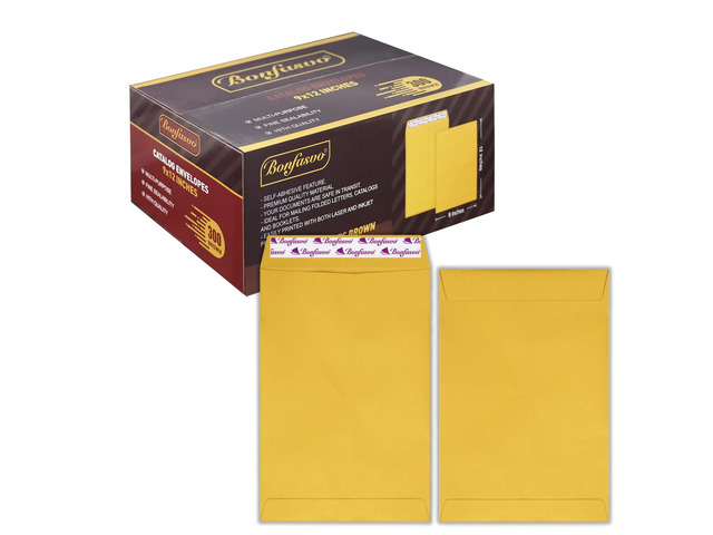 300 Pack 9x12 Brown Catalog Envelopes Peel & Seal Security Mailing Envelopes 120GSM Kraft Paper self Seal Envelopes for Invitations Papers Photos...