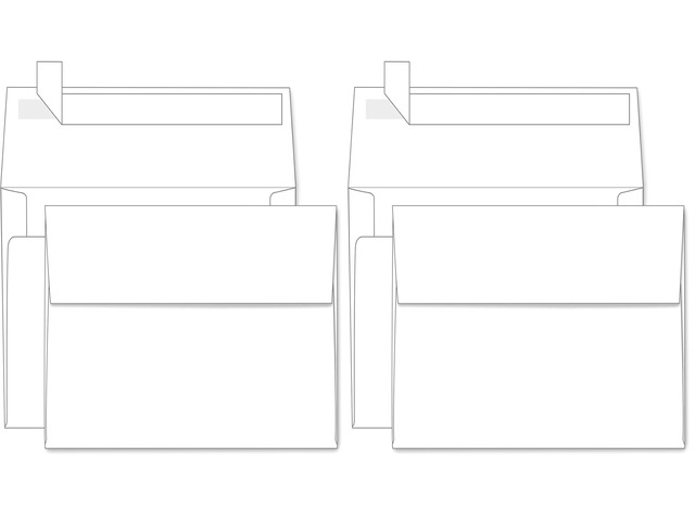 A2 White Envelopes Self Seal 200 Pack, 4.375 x 5.75