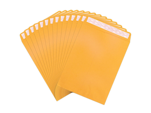 Manilla Envelopes 9x12, 100 PCS Self Seal, Brown Kraft, Letter Size for Mailing, 100GSM Paper
