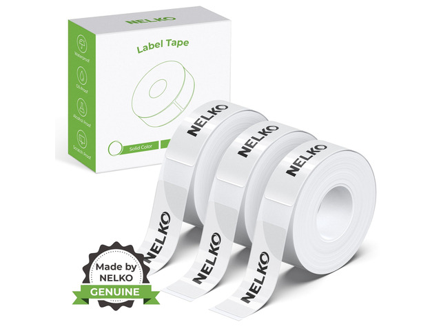 Genuine P21 Label Maker Tape,14x40mm, 3-Roll, Transparent Easy to Peel, BPA-Free, Strong Adhesion, Water-Resistant & Oil-Proof, Great for School,...