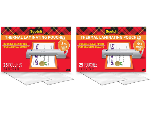 Thermal Laminating Pouches, Legal Size 11 x 17 Inches, 50 Pack Laminating Sheets, 3 Mil, Education Supplies & Craft Supplies, for Use with Thermal...
