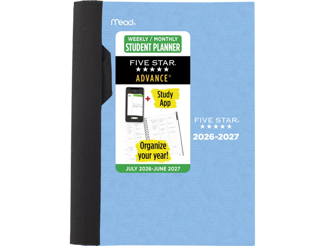 Planner 2026-2027 Weekly & Monthly Academic 12-Month July-June Advance Student Planner + Study App, 5-1/2' x 8-1/2', Blue (CAW45920)