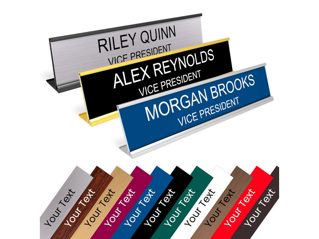 Custom Name Plate for Desk or Door 14 Color Choices (2 X 10')