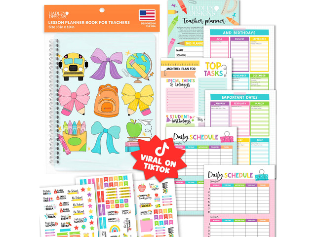 Teacher Planner 2026-2027 - Undated Lesson Planner Book for Teachers Undated Teacher Planners Notebook, Homeschool Planners 2026-2027, First Year...