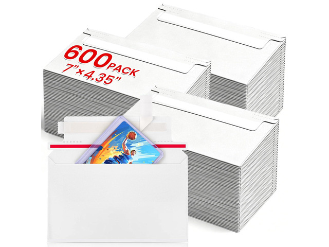 600 Pack Rigid Mailers, 7'x4.35' Premium Trading Card Shipping Envelopes Heavy-Duty Perfect Size Shipping Envelopes for...