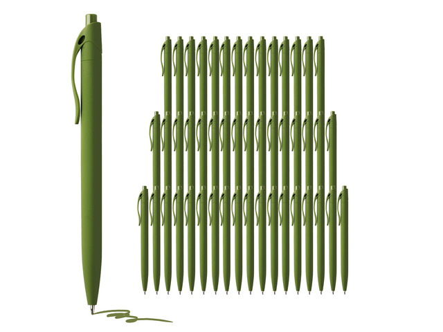 Pens Bulk, 50 Pack No Bleed Sage Green Click Pen, Wholesale Retractable Ballpoint Pens, Pens Medium Point, Smooth Ink Pen, 1.0MM Sage Green Ink