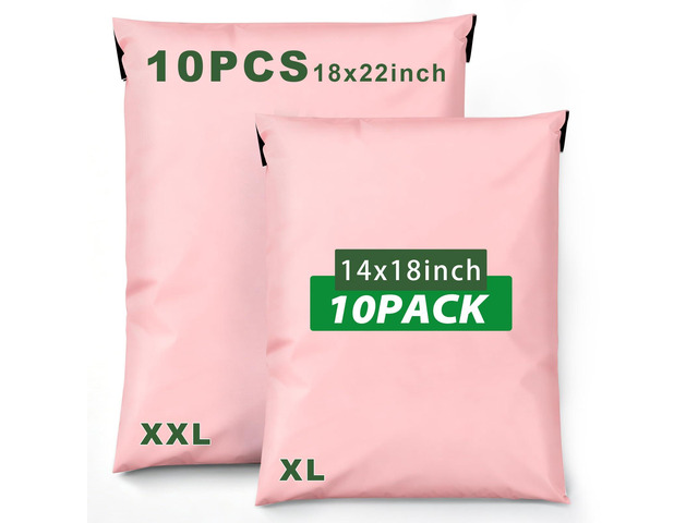 Pink Poly Mailers Variety Pack 20 for Packaging Clothes (14x18' and 18x22') Waterproof Thick Shipping Bags Polymailers Assorted Size for Clothes...