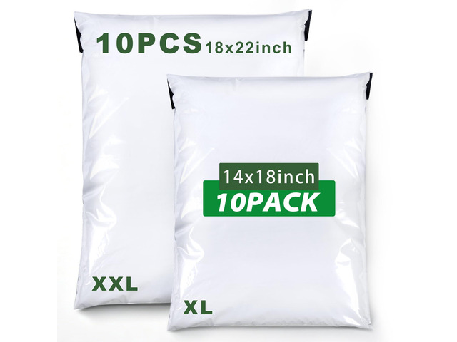 Poly Mailers Variety Pack 20 for Small bussiness Clothes (14x18'and 18x22') Waterproof Thick Shipping Bags Polymailers Assorted Size for Clothes...