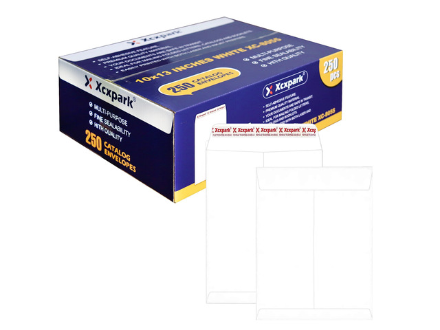 250 PCS 10x13 inches Security Catalog Envelopes Printable Self Seal Envelopes, Anti Tear White Kraft Envelopes for Invitation Cards, Pictures,...