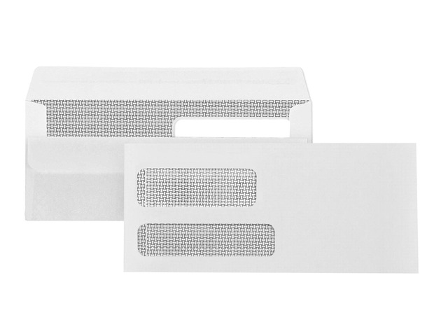 500#9 Double Window Security Envelopes, Flip & Seal 3 7/8 x 8 7/8 in, Security Tint, Flip and Seal, for QuickBooks Invoices, Statements, Billing...