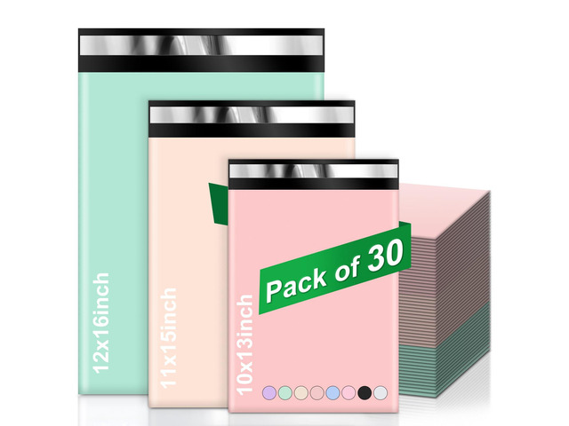 Variety Poly Mailers, 30 Pack Shipping Envelopes, Plastic Packaging Bags, Self-Seal Polymailers, Mailers Poly Bags, Shipping Bags for Small...