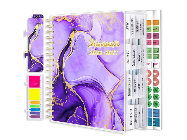 Planner 2026-2027, 18 Months Academic Daily Weekly Monthly Calendar Planner July 2026 - Dec 2027, 7.9' x 9.8', Agenda Organizer Book with Tabs,...