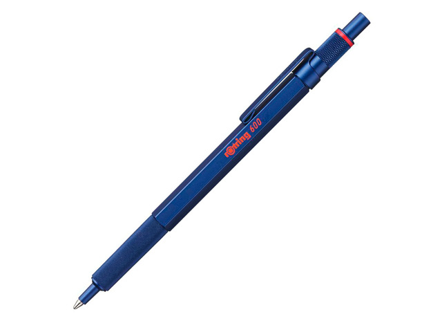 600 Ballpoint Pen, Medium Point, Black Ink, Blue Barrel, Refillable - Smooth Writing, Non-Slip Grip