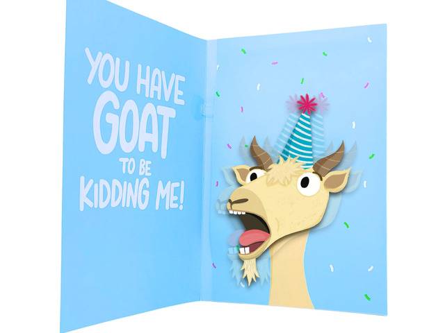 The Original Screaming Goat Birthday Card - Funny Birthday Card for Men Women Kids - Screaming Goat Meme Sound and Shaking Head Motion Bday...
