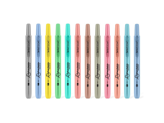 Retractable Highlighters Assorted Colors: Chisel Tip Click Aesthetic Highlighter Marker Pens Pack Multi Colored Ink No Bleed Smear for Highlighting...