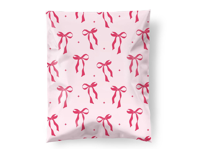 Poly Mailers 14.5x19' 50pcs,Cute Shipping Bags for Clothes,Pink Bows Self Adhesive Mailing Shipping Envelopes,Waterproof Mailers Poly Bags,Large...