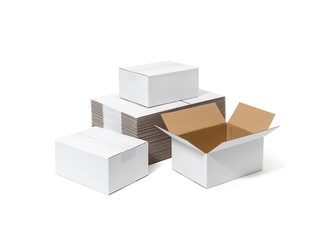 8x6x4' Small Shipping Boxes 50 Pack Corrugated Cardboard Box White 3 Layers, Bulk quantity, Packaging for Small Business, Mailer Mailing Packing...
