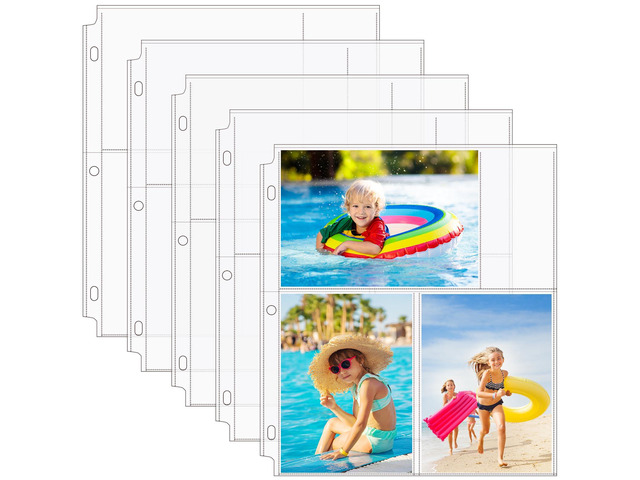 60 Pack 4x6 Photo Sleeves for 3 Ring Binder (360 Pictures),3 Pocket Heavy-Duty Archival Page Protectors, Clear Photo Album Refill Pages, Plastic...