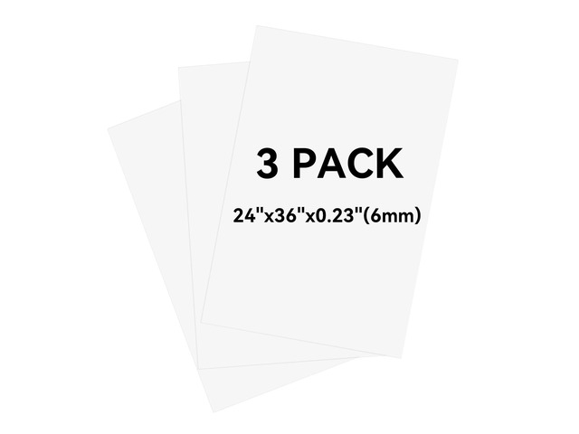 Foam Board 24x36 Inch, 3 Pack White Poster Board, 0.23 Inch Thick High-Grammage Paper Facing, Lightweight, Easy to Cut and Draw, Painting, Display...