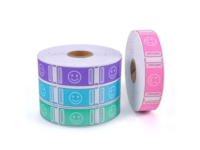 L LIKED Raffle Tickets Roll 1'x2' Consecutively Numbered Multiple Color Options, Perfect for Fundraising, Parties & Prize Drawings