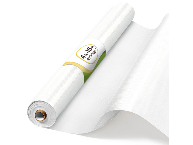 4x15ft White Bulletin Board Roll,DIY Background Decor Durable hole-free recovery, Flexible cut-to-size material, Effective noise barrier, Student...