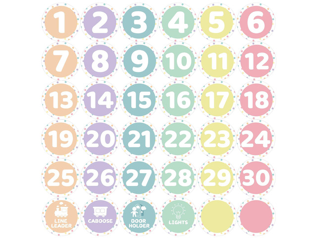 Line up Spots for Classroom Floor Back to School Decoration 36Pcs 4'' Floor Stickers for Classroom Line Number Stickers for Classroom Floor Number...