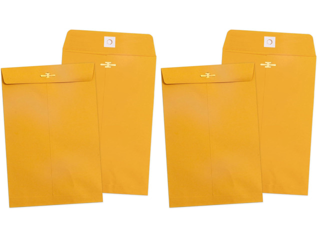Yellow Manila Clasp Envelopes, 6x9, 200 Pack