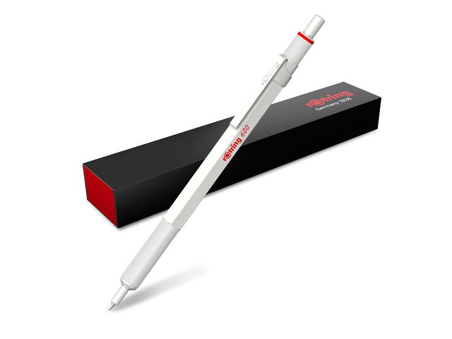 600 Metallic Metal Ballpoint Pen, Medium Point, Black Ink, Pearl White Barrel, Refillable, 1 Count - Smooth Writing, Style, Comfort, Non-Slip Grip