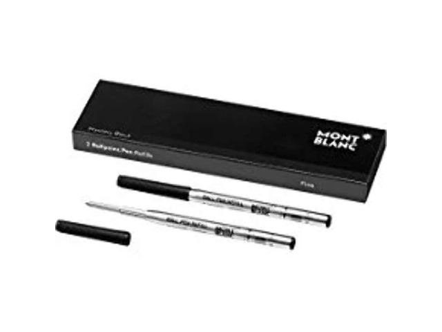 Ballpoint Pen Refills (F) Mystery Black 116189 Refill Cartridges with a Fine Tip for Ball Pens 2 x Black Ballpoint Refills