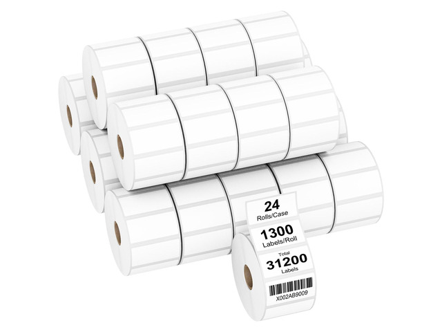 24 Rolls 2' x 1' Direct Thermal Labels for Barcodes Postage Address Shipping Labels Compatible with Rollo & Zebra Desktop Printers Adhesive - 1300...
