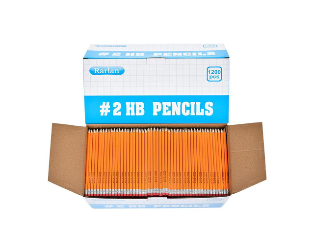 Wood-Cased #2 HB Pencils, Pre-sharpened, 1200 Count Bulk Pack Classroom Pencils with Erasers for School and Teacher Supplies, Writing, Drawing and...