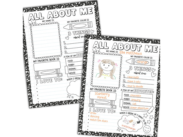 20 All About Me Posters Elementary Classroom Decor, Star Student Poster 100 Days of School Items, Student of the Week Poster Elementary Classroom...